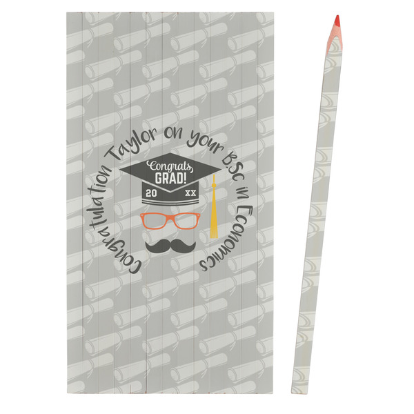 Hipster Graduate Colored Pencils - Front View