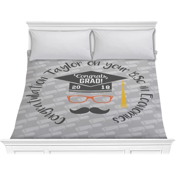 Custom Hipster Graduate Comforter - King (Personalized)