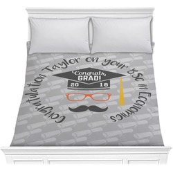 Hipster Graduate Comforter - Full / Queen (Personalized)