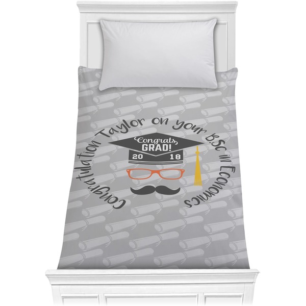 Custom Hipster Graduate Comforter - Twin (Personalized)