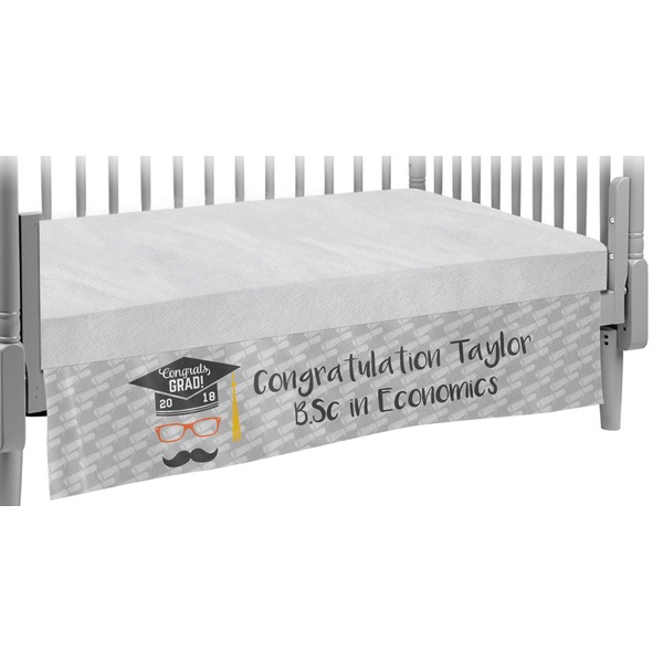 Custom Hipster Graduate Crib Skirt (Personalized)