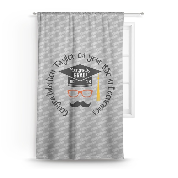 Custom Hipster Graduate Curtain - 50"x84" Panel (Personalized)