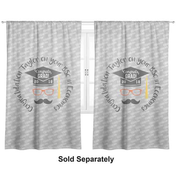 Custom Hipster Graduate Curtain Panel - Custom Size (Personalized)