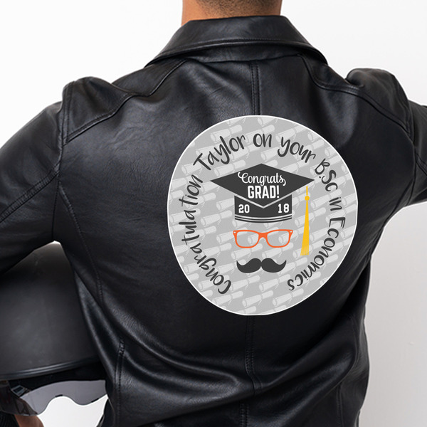 Hipster Graduate Custom Shape Iron On Patches - XXXL - APPROVAL