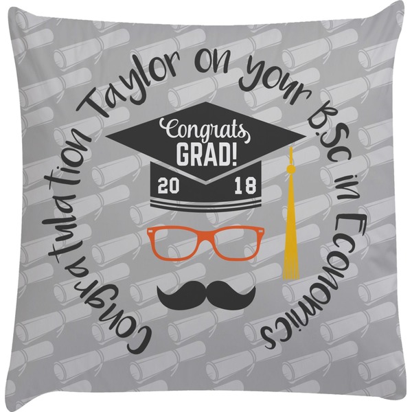 Custom Hipster Graduate Decorative Pillow Case (Personalized)