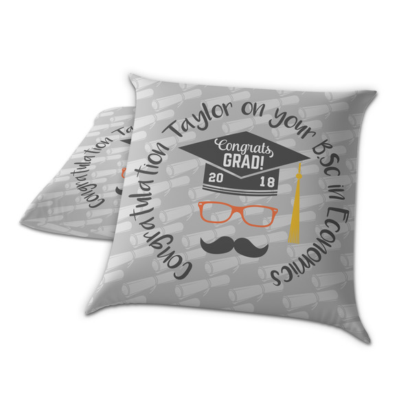 Hipster Graduate Decorative Pillow Case - TWO