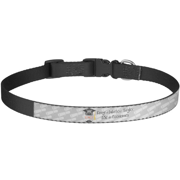 Custom Hipster Graduate Dog Collar - Large (Personalized)