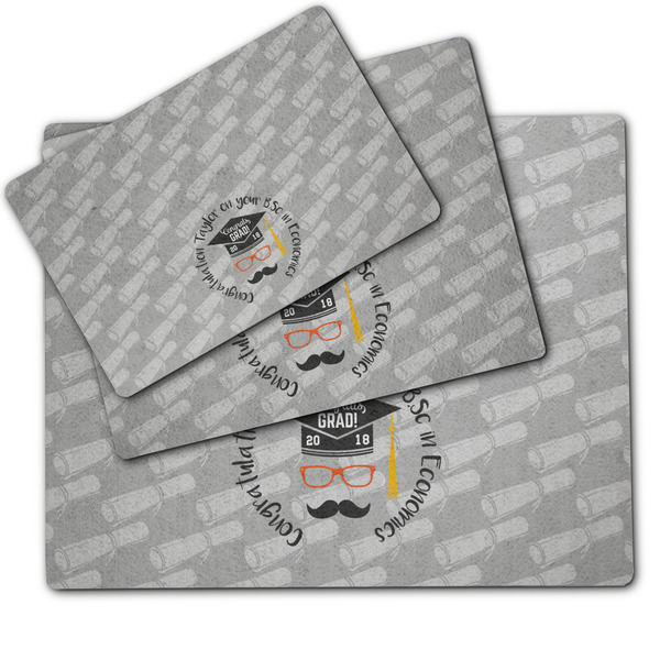 Hipster Graduate Dog Food Mat - MAIN (sm, med, lrg)