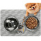 Hipster Graduate Dog Food Mat - Small LIFESTYLE