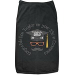 Hipster Graduate Black Pet Shirt - M (Personalized)