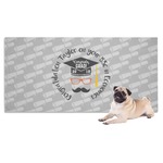 Hipster Graduate Dog Towel (Personalized)