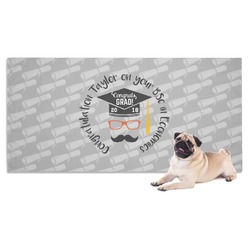 Hipster Graduate Dog Towel (Personalized)