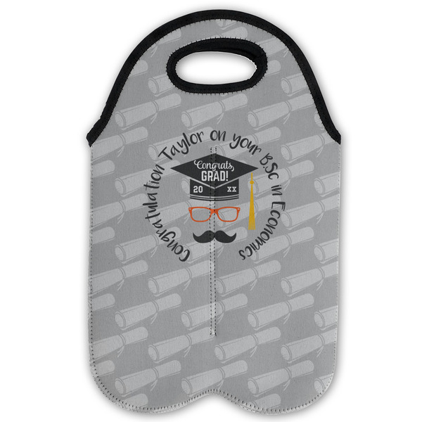 Hipster Graduate Double Wine Tote - Flat (new)