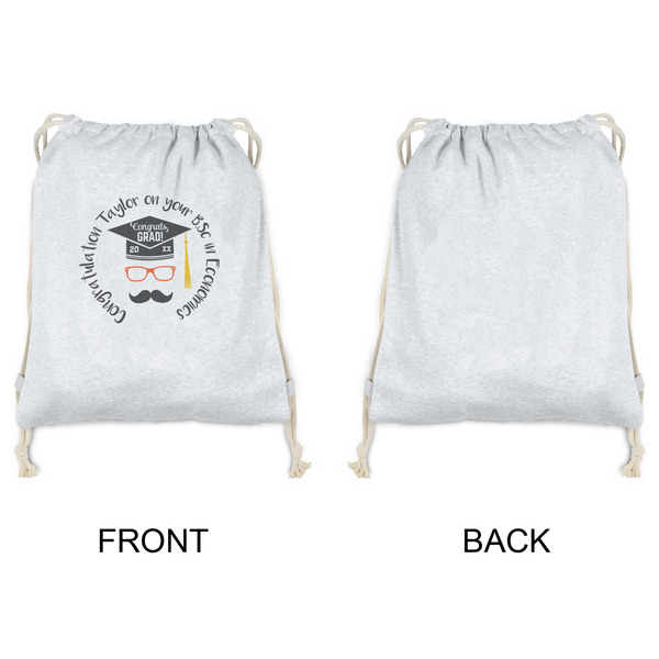 Hipster Graduate Drawstring Backpacks - Sweatshirt Fleece - Single Sided - APPROVAL