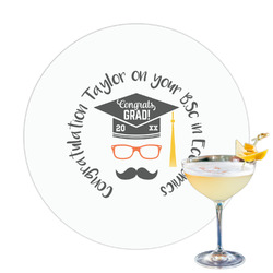Hipster Graduate Printed Drink Topper - 3.25" (Personalized)