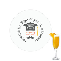 Hipster Graduate Printed Drink Topper - 2.15" (Personalized)