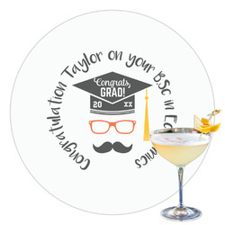 Hipster Graduate Printed Drink Topper - 3.5" (Personalized)