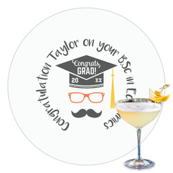 Hipster Graduate Printed Drink Topper - 3.5" (Personalized)