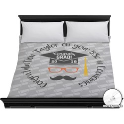 Hipster Graduate Duvet Cover - King (Personalized)