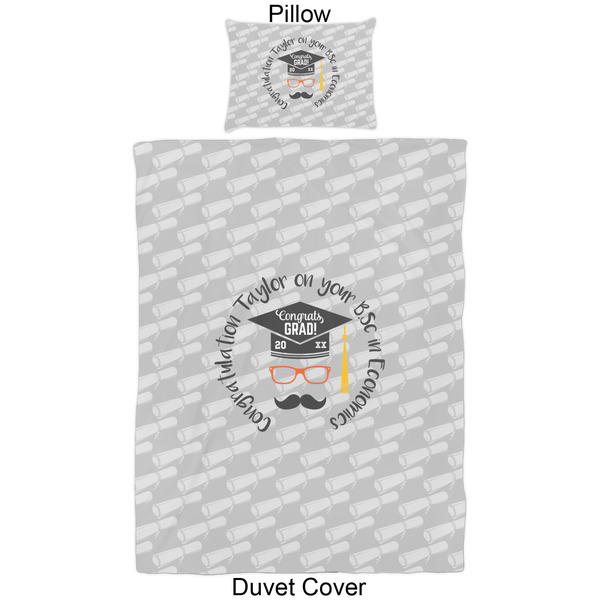 Hipster Graduate Duvet Cover Set - Twin - Approval