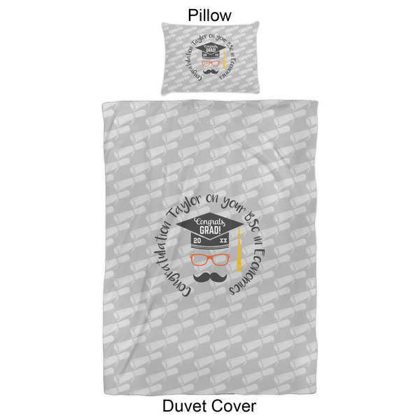 Hipster Graduate Duvet Cover Set - Twin XL - Approval