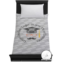 Hipster Graduate Duvet Cover - Twin (Personalized)