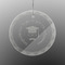 Hipster Graduate Engraved Glass Ornament - Round (Front)