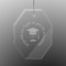 Hipster Graduate Engraved Glass Ornament - Octagon (Personalized)