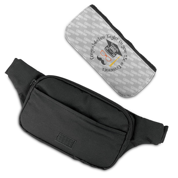 Hipster Graduate Fanny Packs - FLAT (flap off)