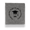 Hipster Graduate Leather Binder - 1" - Grey - Front View