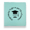Hipster Graduate Leather Binders - 1" - Teal - Front View