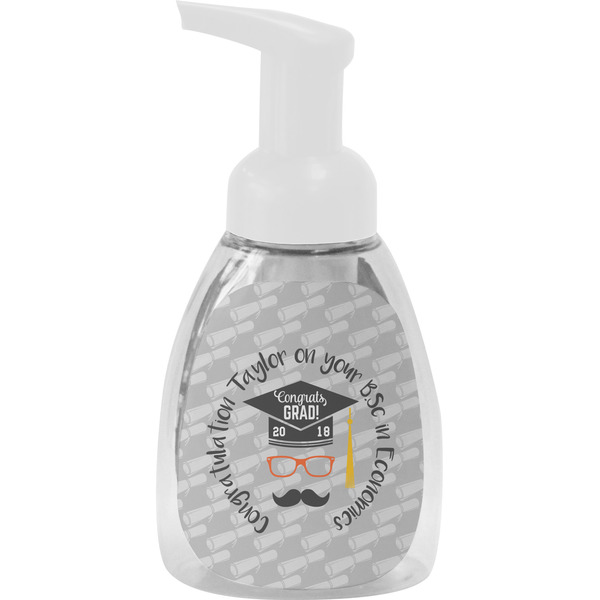 Custom Hipster Graduate Foam Soap Bottle - White (Personalized)