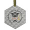 Hipster Graduate Frosted Glass Ornament - Hexagon