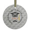 Hipster Graduate Frosted Glass Ornament - Round