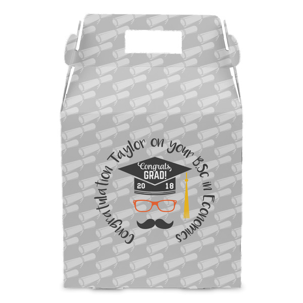 Hipster Graduate Gable Favor Box - Front