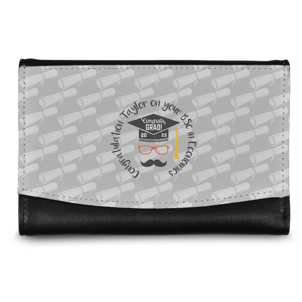 Custom Hipster Graduate Genuine Leather Women's Wallet - Small (Personalized)