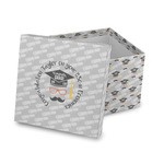 Hipster Graduate Gift Box with Lid - Canvas Wrapped (Personalized)