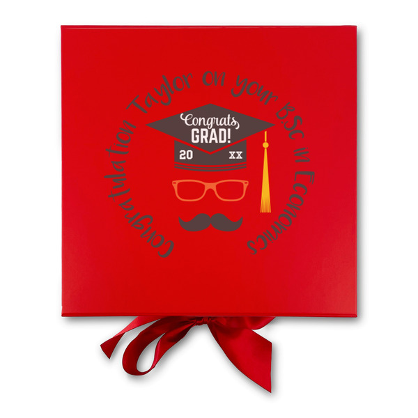 Hipster Graduate Gift Boxes with Magnetic Lid - Red - Approval