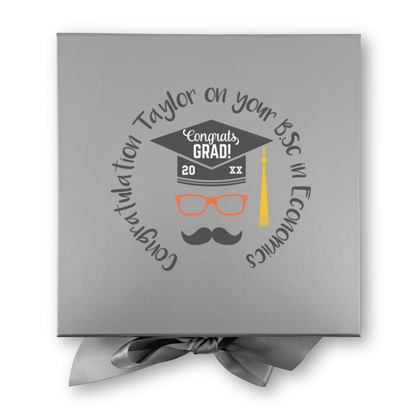 Hipster Graduate Gift Boxes with Magnetic Lid - Silver - Approval