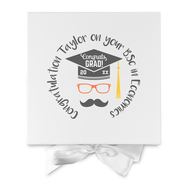 Hipster Graduate Gift Boxes with Magnetic Lid - White - Approval