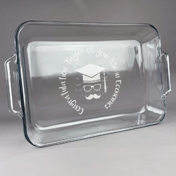 Hipster Graduate Glass Baking Dish with Truefit Lid - 13in x 9in (Personalized)
