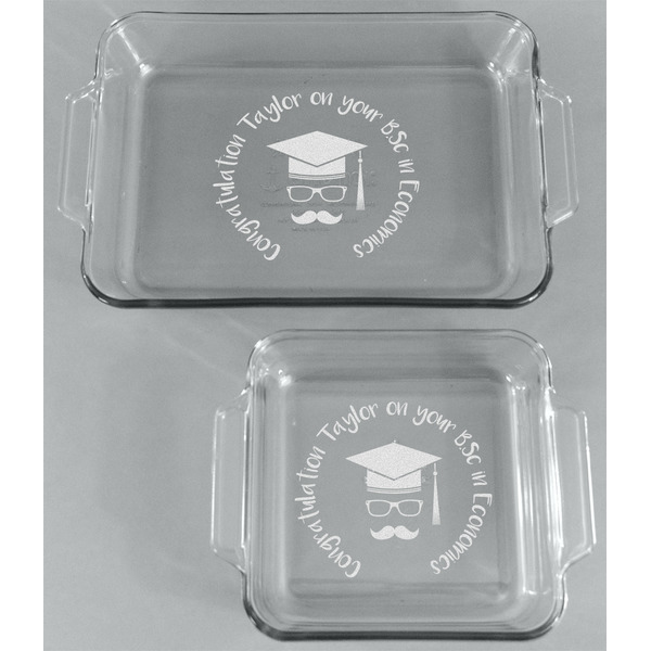 Hipster Graduate Glass Baking Dish Set - FRONT