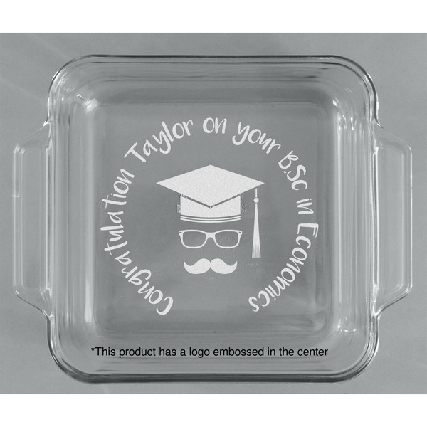 Hipster Graduate Glass Cake Dish - APPROVAL (8x8)