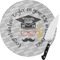 Hipster Graduate Round Glass Cutting Board (Personalized)