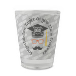 Hipster Graduate Glass Shot Glass - 1.5 oz - Set of 4 (Personalized)