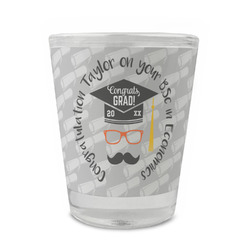 Hipster Graduate Glass Shot Glass - 1.5 oz - Set of 4 (Personalized)