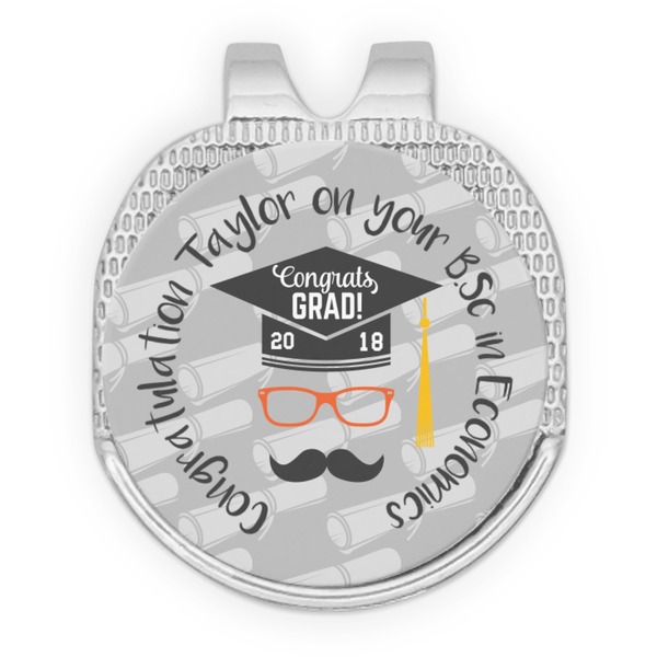 Hipster Graduate Golf Ball Hat Marker Hat Clip