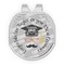 Hipster Graduate Golf Ball Marker - Hat Clip - Silver