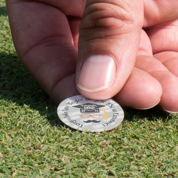 Hipster Graduate Golf Ball Marker - Hand