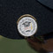 Hipster Graduate Golf Ball Marker Hat Clip - Gold - On Hat